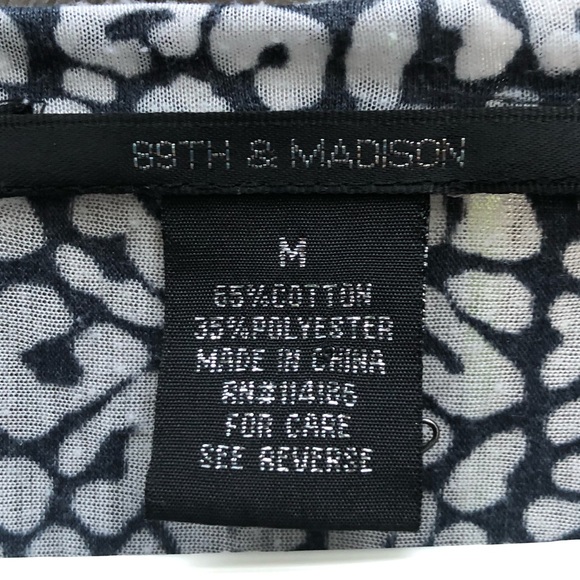 89th & Madison 3/4 sleeve cheetah print blouse - Picture 2 of 3